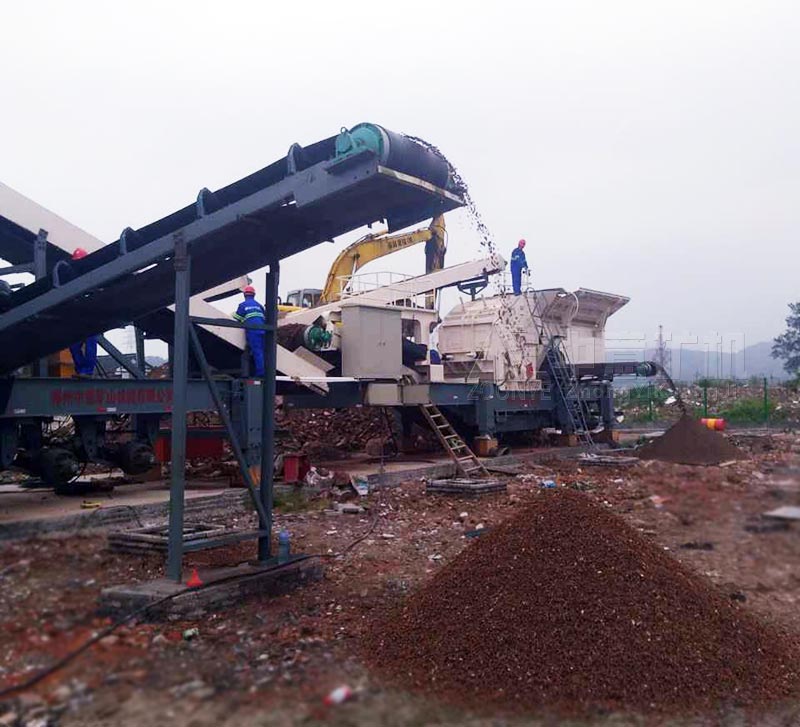杭州同盛園林建筑垃圾處理現場實拍 杭州同盛園林建筑垃圾處理現場實拍
